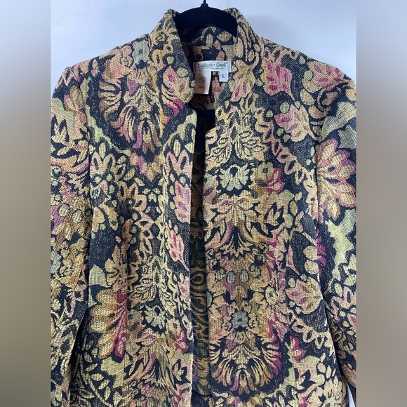 Coldwater Creek Brocade Floral Patterned Jacket - Picture 2 of 11